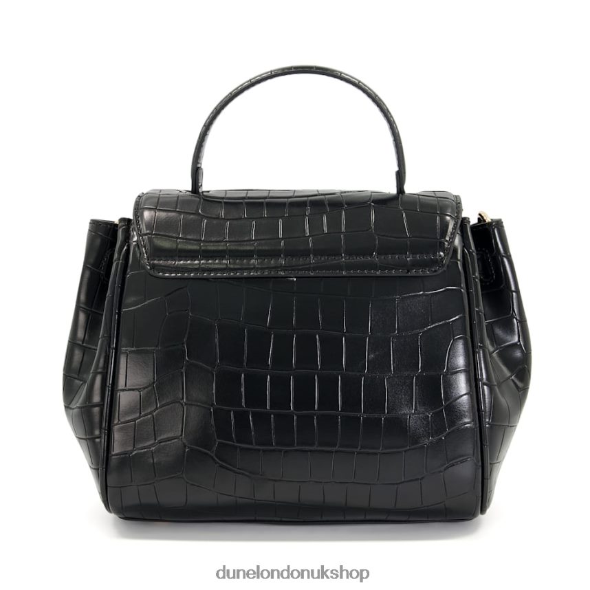 Medium Croc-Effect Grab Bag Women N4BBPB7 Dune London Dillion Black