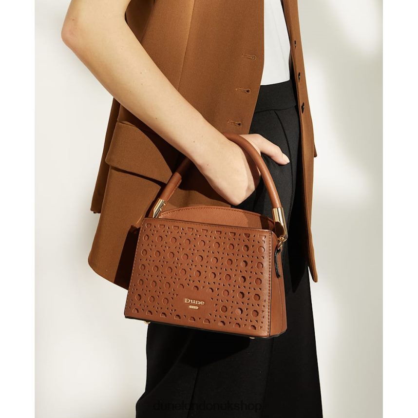 Small Laser-Cut Detail Grab-Bag Women N4BBPB265 Dune London Delainy Tan