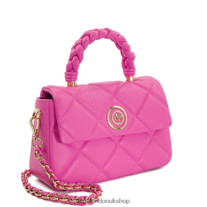 Small Plaited-Top-Handle Quilted Grab Bag Women N4BBPB182 Dune London Duchess P Fuchsia