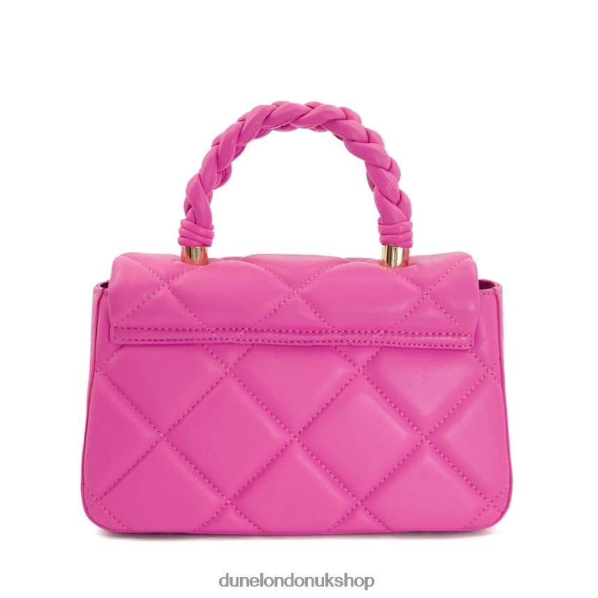 Small Plaited-Top-Handle Quilted Grab Bag Women N4BBPB182 Dune London Duchess P Fuchsia