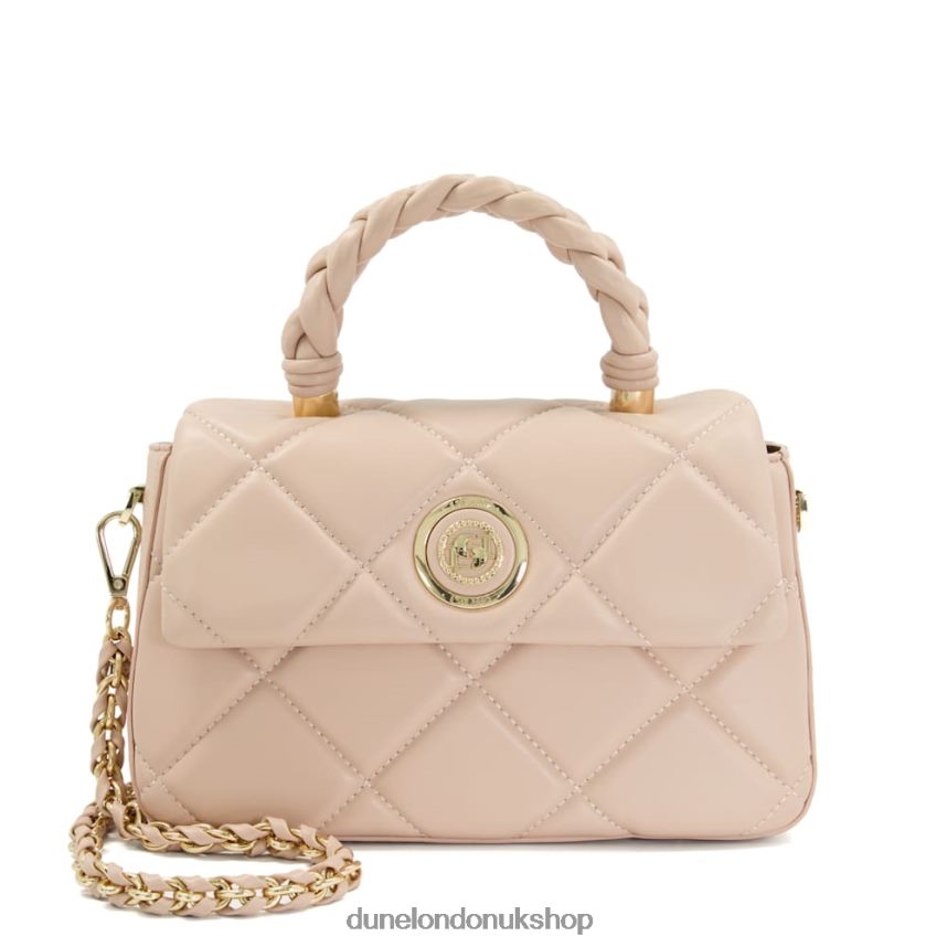 Small Plaited-Top-Handle Quilted Grab Bag Women N4BBPB183 Dune London Duchess P Blush