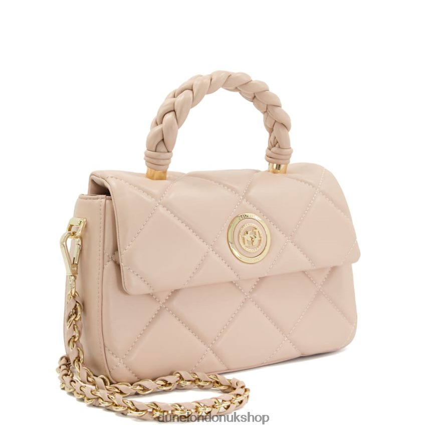 Small Plaited-Top-Handle Quilted Grab Bag Women N4BBPB183 Dune London Duchess P Blush