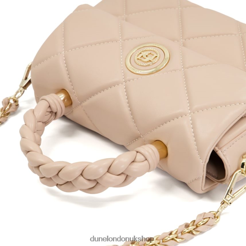 Small Plaited-Top-Handle Quilted Grab Bag Women N4BBPB183 Dune London Duchess P Blush