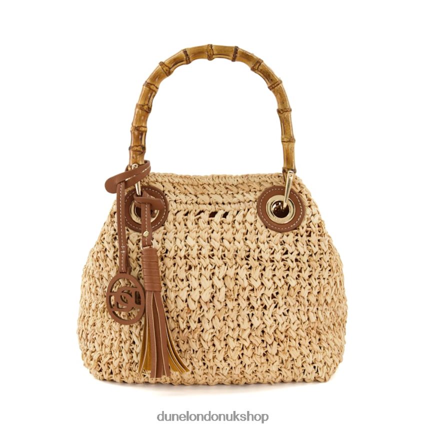 Small Raffia Grab-Bag Women N4BBPB136 Dune London Delta Natural