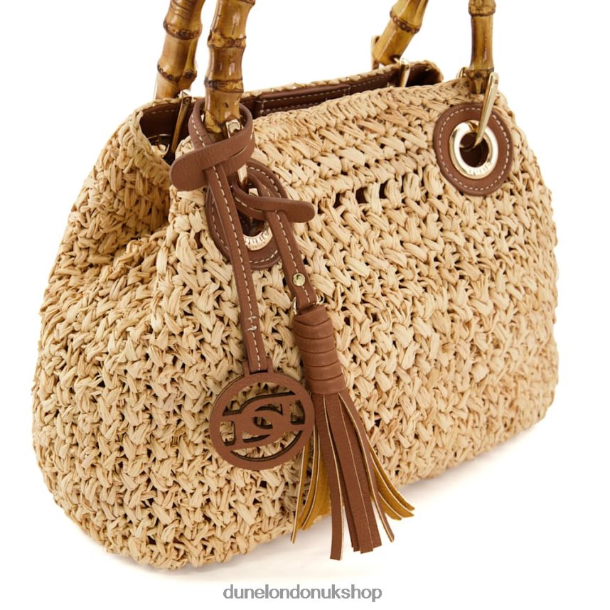 Small Raffia Grab-Bag Women N4BBPB136 Dune London Delta Natural