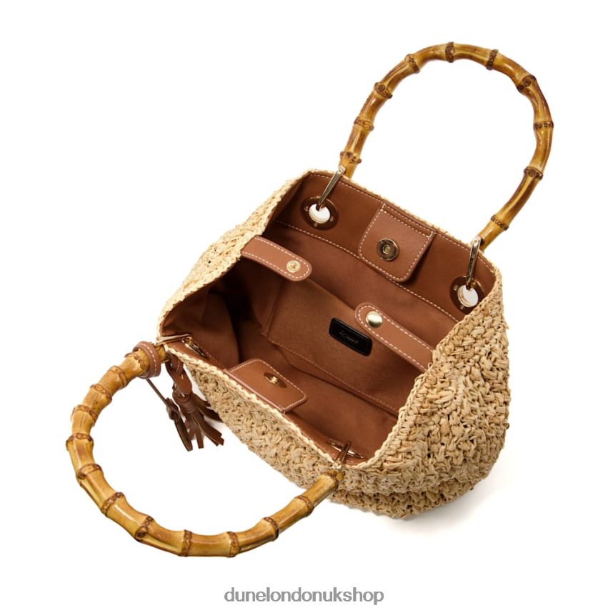 Small Raffia Grab-Bag Women N4BBPB136 Dune London Delta Natural