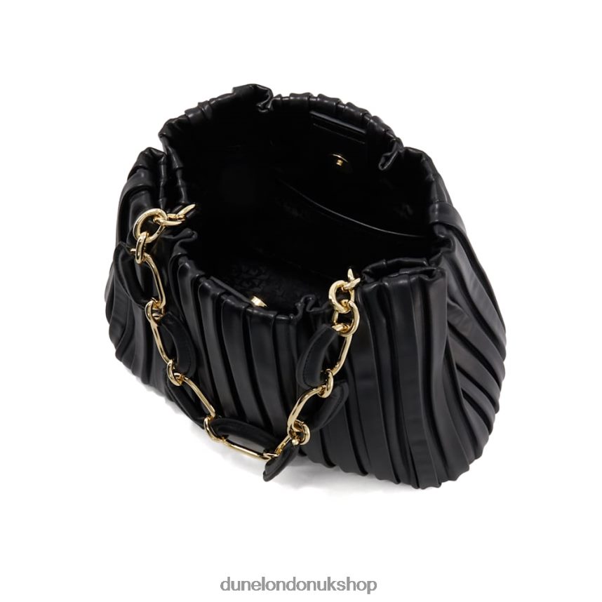 Medium Pleated Chain-Handle Slouch Bag Women N4BBPB18 Dune London Dominie Black