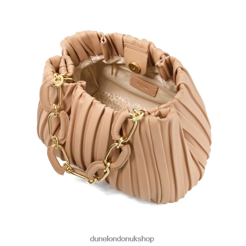 Medium Pleated Chain-Handle Slouch Bag Women N4BBPB3 Dune London Dominie Blush