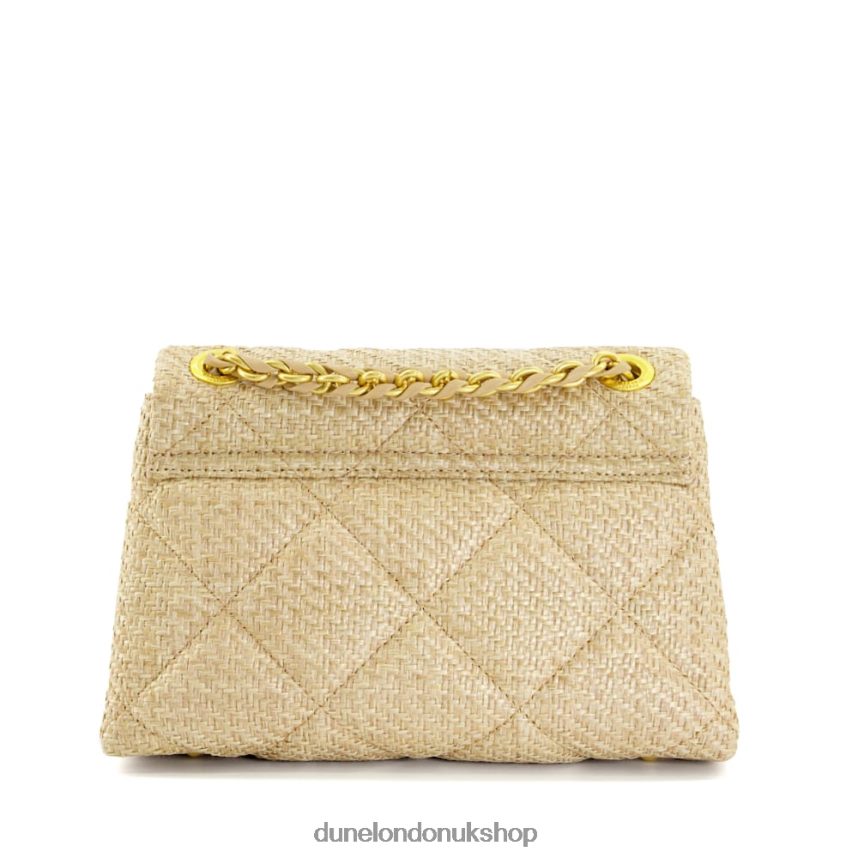 Medium Quilted Raffia Bag Women N4BBPB149 Dune London Duchess Natural