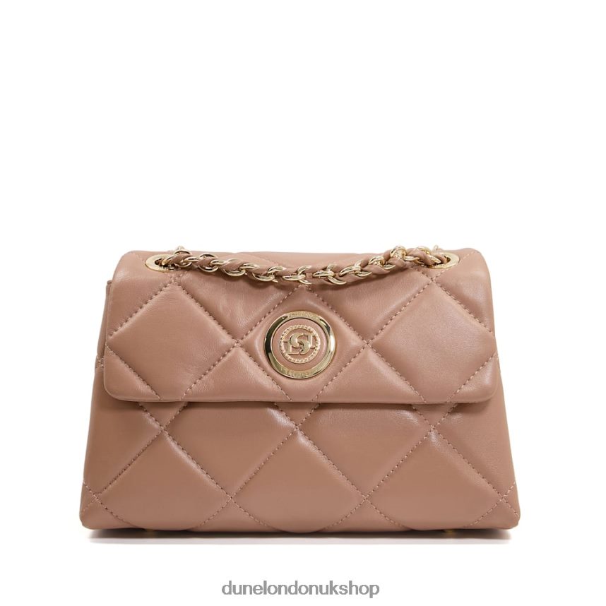 Medium Quilted Thread-Chain Bag Women N4BBPB11 Dune London Duchess Caramel - Click Image to Close