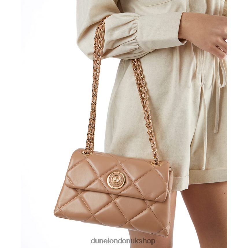 Medium Quilted Thread-Chain Bag Women N4BBPB11 Dune London Duchess Caramel