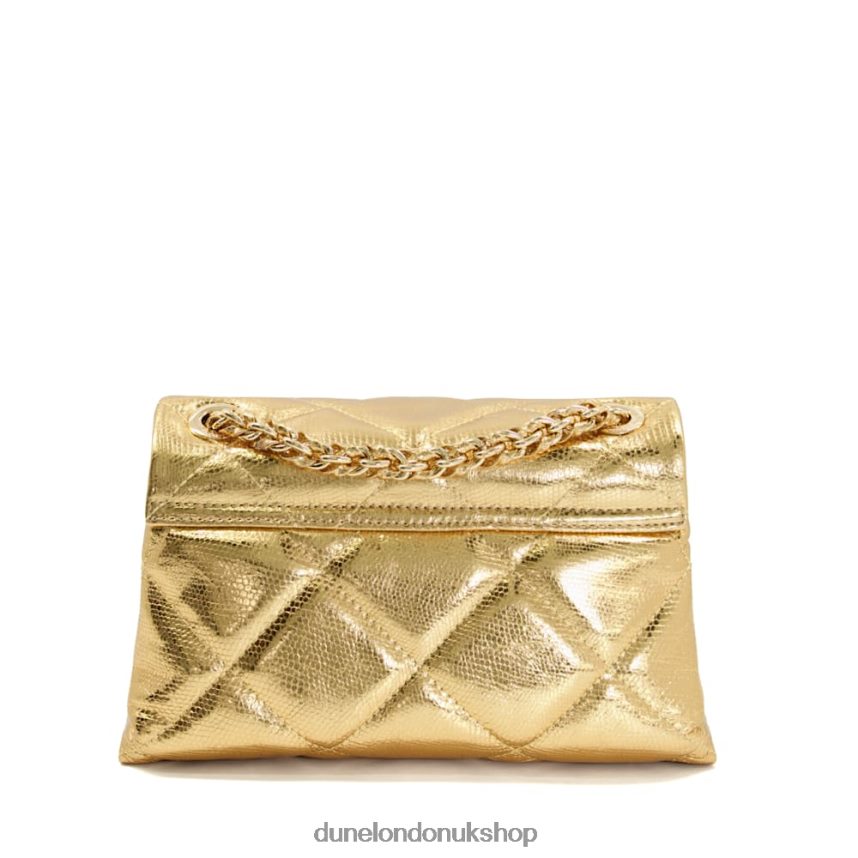 Medium Quilted Thread-Chain Bag Women N4BBPB174 Dune London Duchess Gold