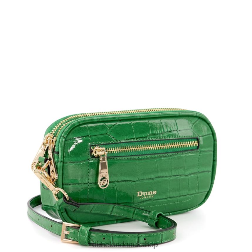 Multifunctional Croc-Effect Micro Bag Women N4BBPB204 Dune London Sashas Green