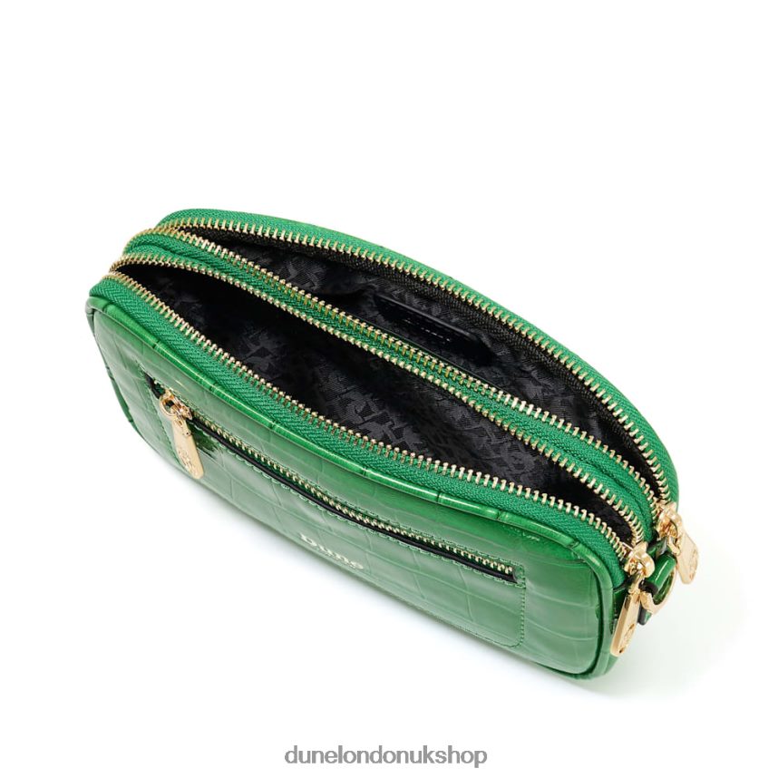 Multifunctional Croc-Effect Micro Bag Women N4BBPB204 Dune London Sashas Green