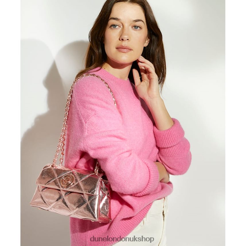 Small Quilted Leather Bag Women N4BBPB26 Dune London Duchess S Pink