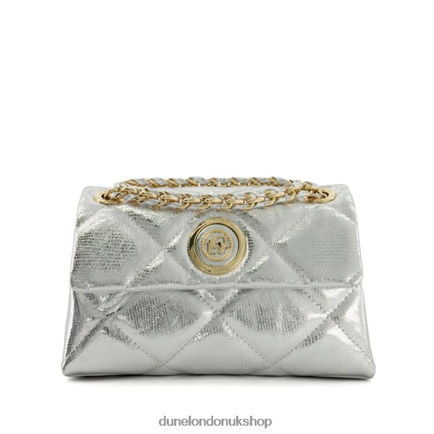 Small Quilted Leather Bag Women N4BBPB27 Dune London Duchess S Silver