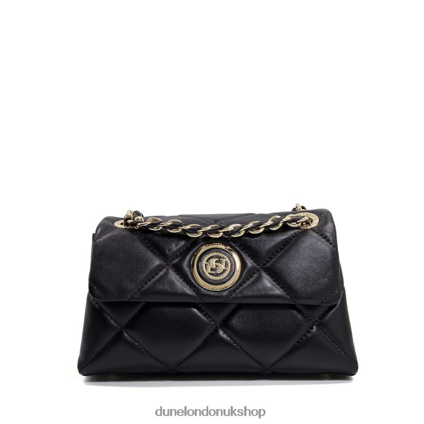 Small Quilted Leather Bag Women N4BBPB342 Dune London Duchess S Black - Click Image to Close