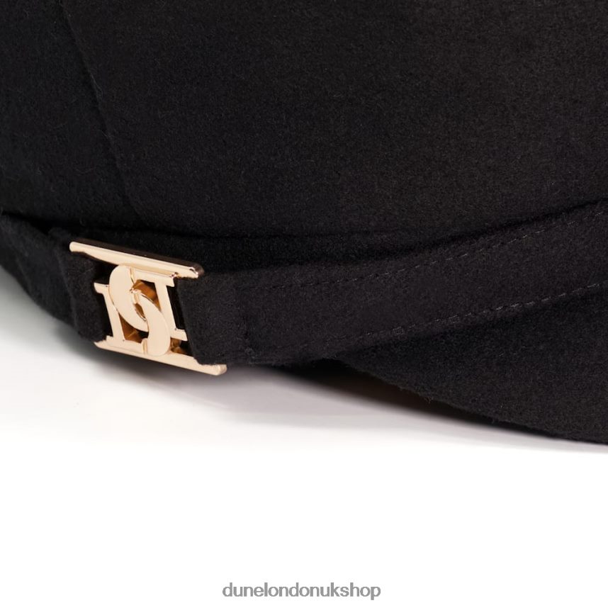 Branded Baker Boy Hat Women N4BBPB296 Dune London Falcan Black