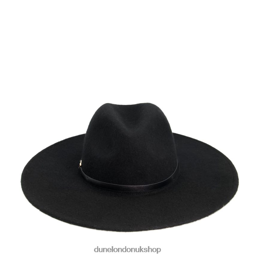 Branded Woolen Fedora Hat Women N4BBPB293 Dune London Frannces Black