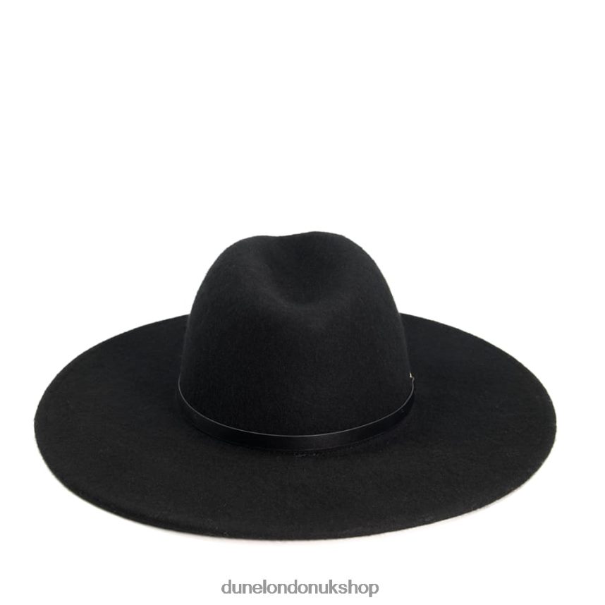 Branded Woolen Fedora Hat Women N4BBPB293 Dune London Frannces Black