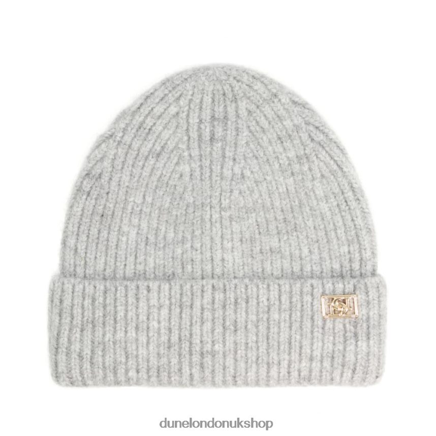 Knitted Beanie Hat Women N4BBPB291 Dune London Felissia Grey