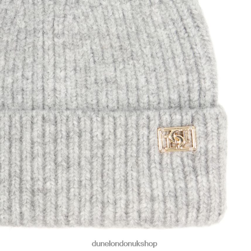 Knitted Beanie Hat Women N4BBPB291 Dune London Felissia Grey