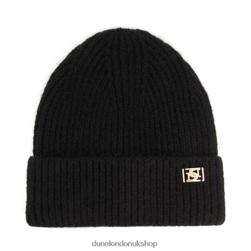 Knitted Beanie Hat Women N4BBPB292 Dune London Felissia Black