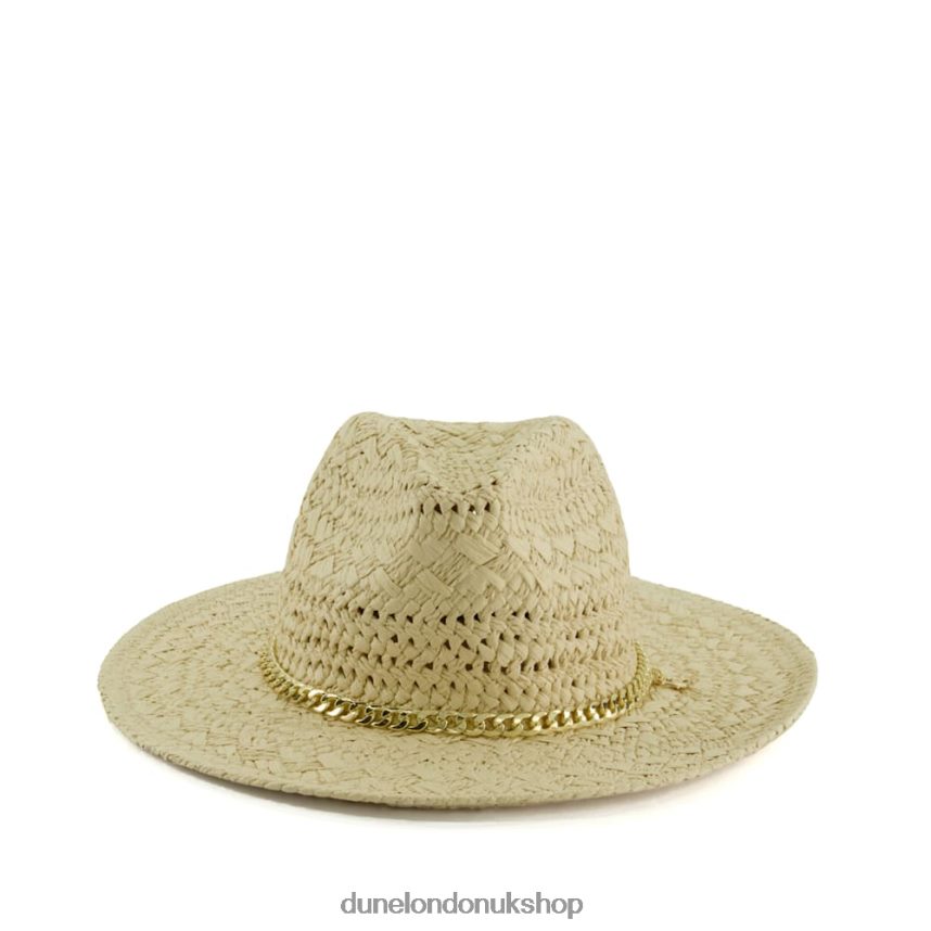 Raffia-Woven Sun Hat Women N4BBPB117 Dune London Frithy Natural