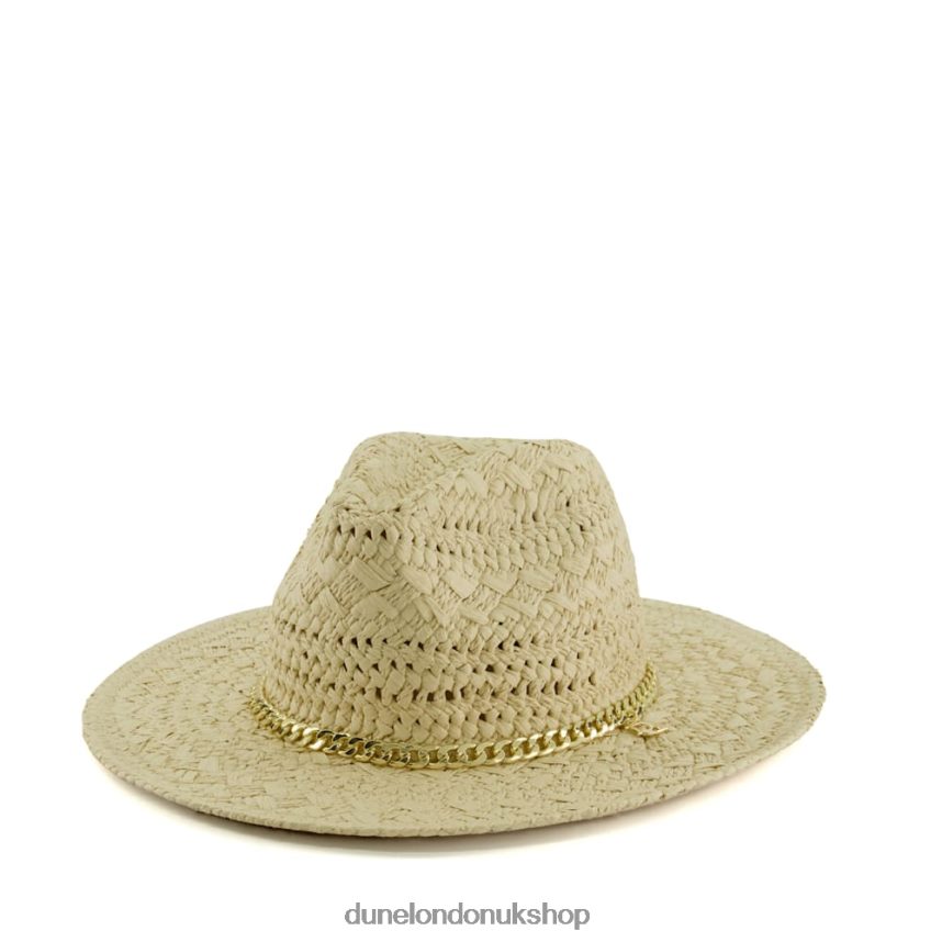 Raffia-Woven Sun Hat Women N4BBPB117 Dune London Frithy Natural