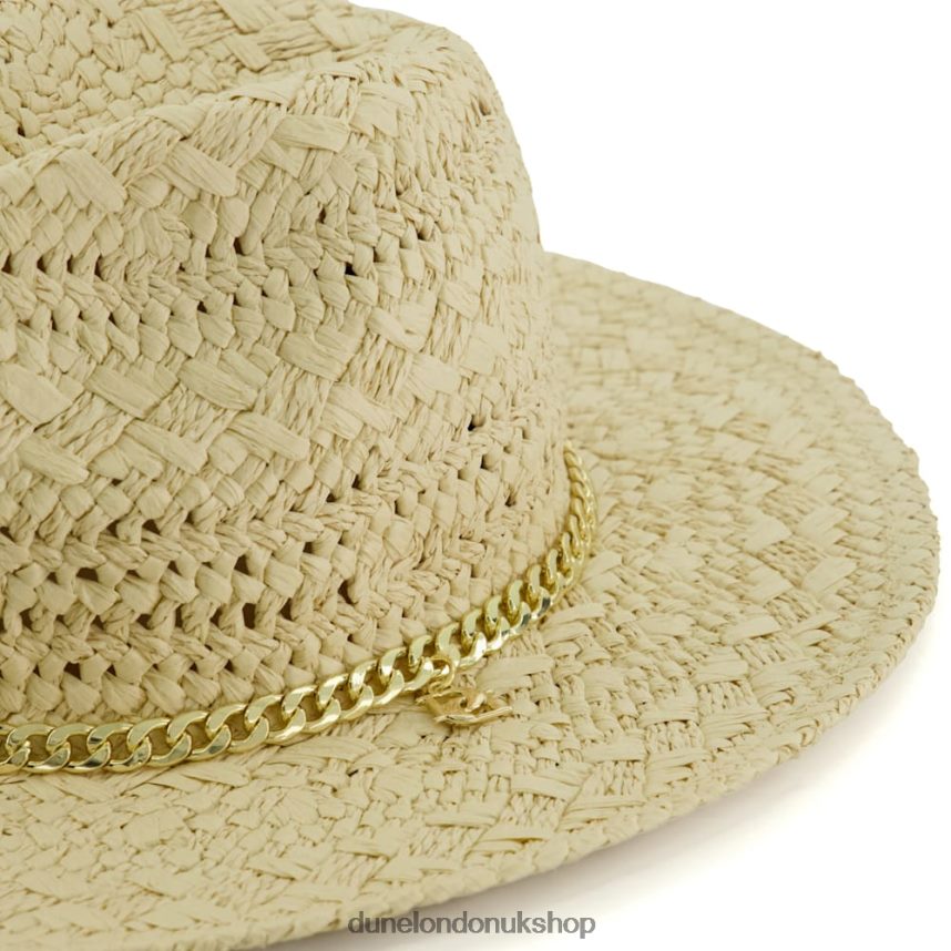 Raffia-Woven Sun Hat Women N4BBPB117 Dune London Frithy Natural