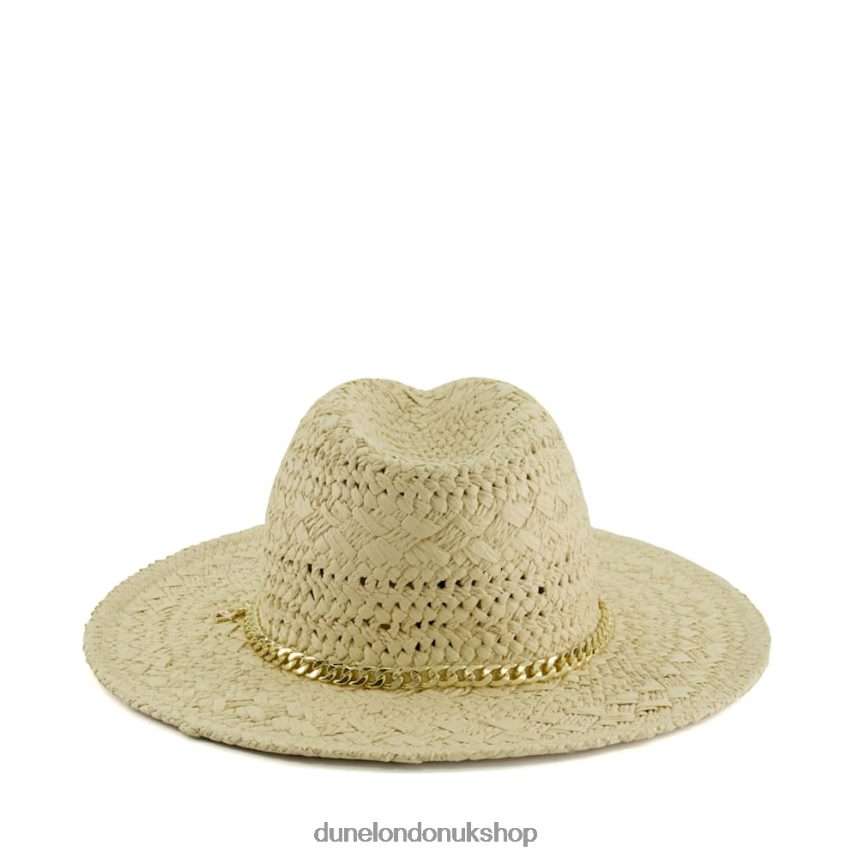 Raffia-Woven Sun Hat Women N4BBPB117 Dune London Frithy Natural