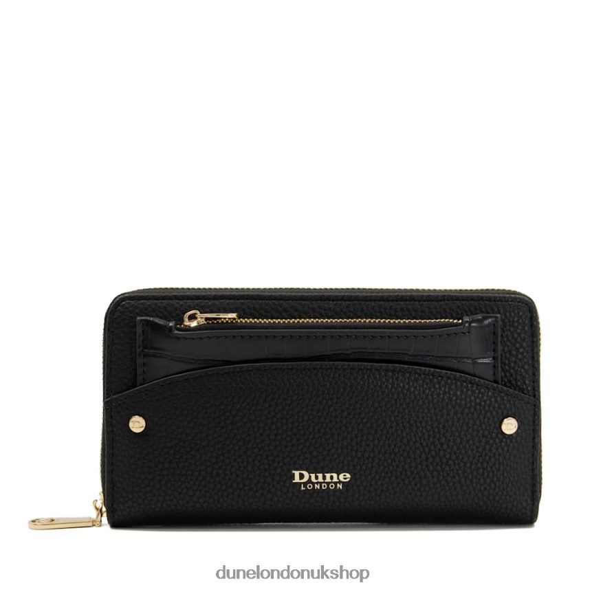 Removable-Pouch Branded Purse Women N4BBPB189 Dune London Kalen Black - Click Image to Close