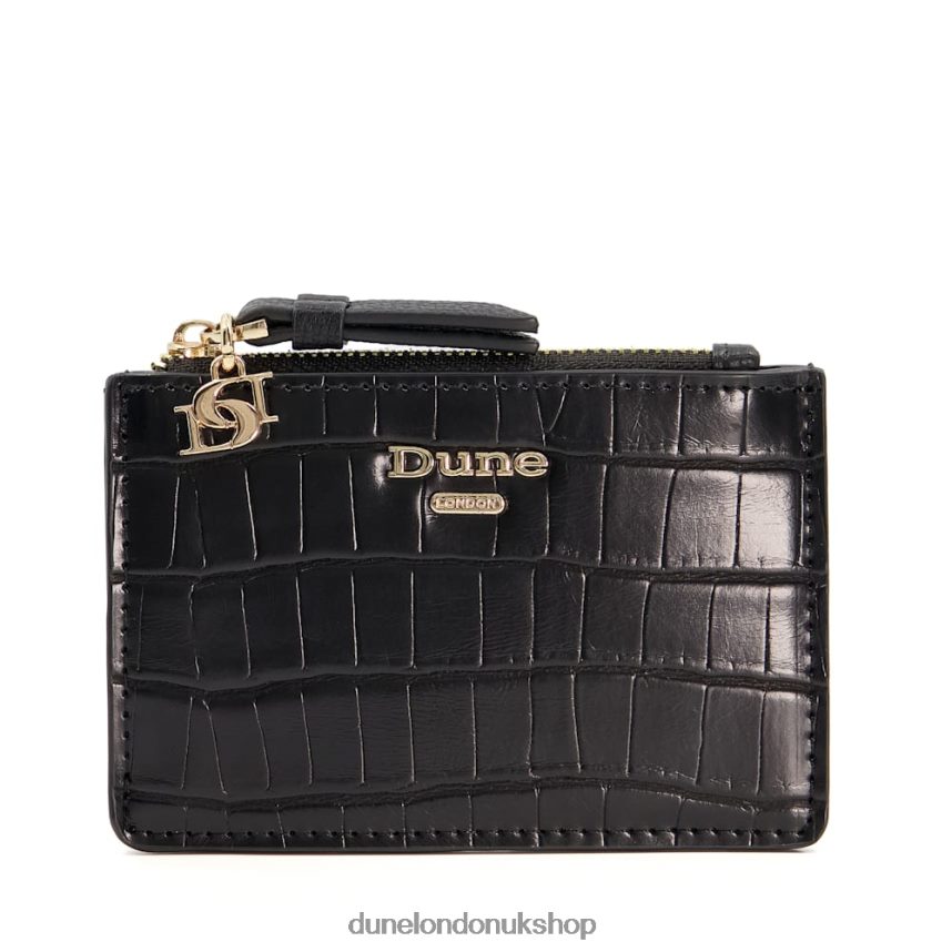 Structured Charm-Detail Cardholder Women N4BBPB315 Dune London Knoxville Black - Click Image to Close