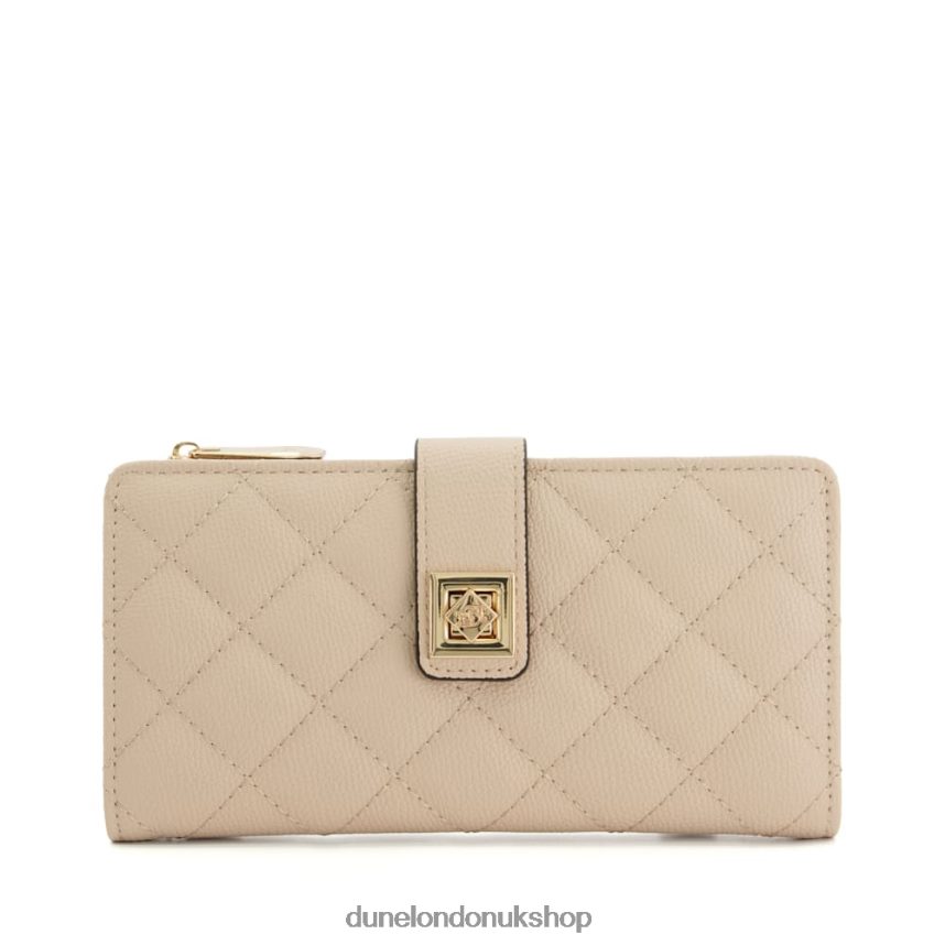 Turn-Lock-Strap Quilted Cardholder Women N4BBPB185 Dune London Klintons Nude - Click Image to Close