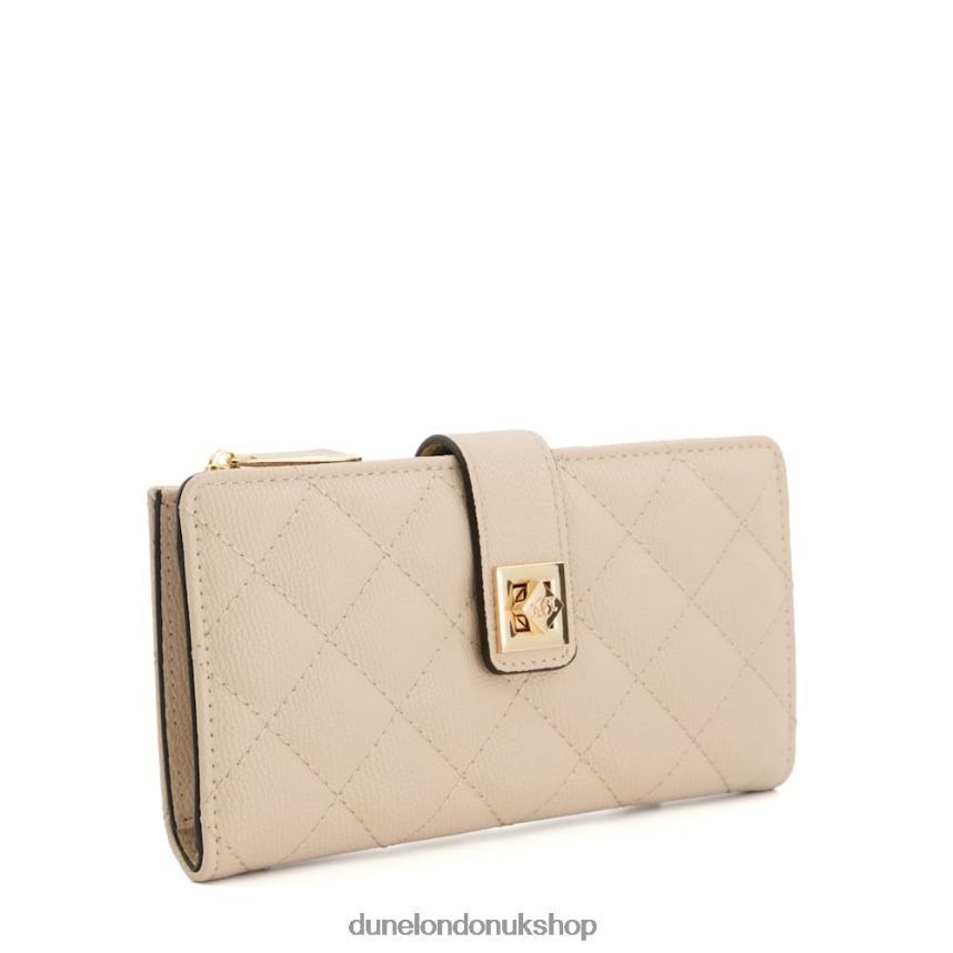 Turn-Lock-Strap Quilted Cardholder Women N4BBPB185 Dune London Klintons Nude