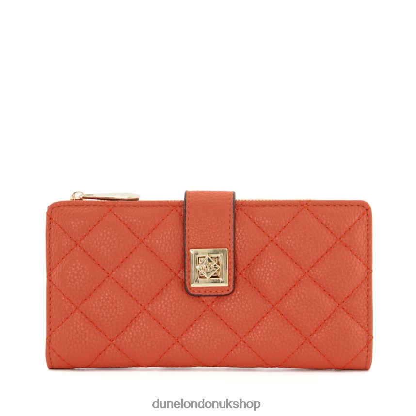 Turn-Lock-Strap Quilted Cardholder Women N4BBPB202 Dune London Klintons Orange - Click Image to Close