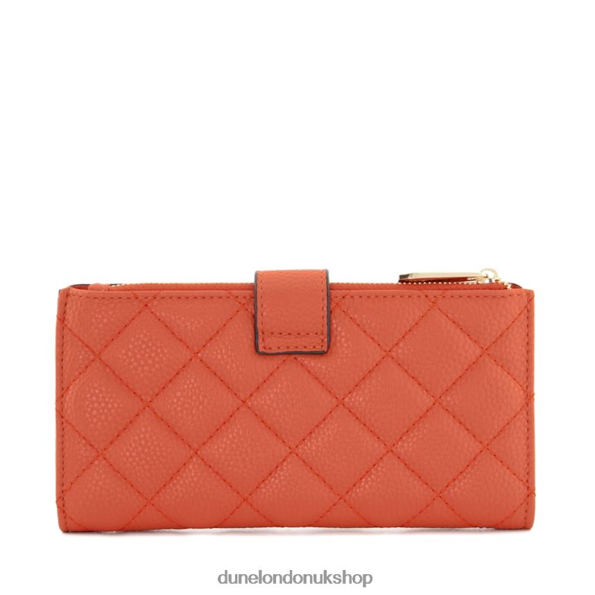 Turn-Lock-Strap Quilted Cardholder Women N4BBPB202 Dune London Klintons Orange