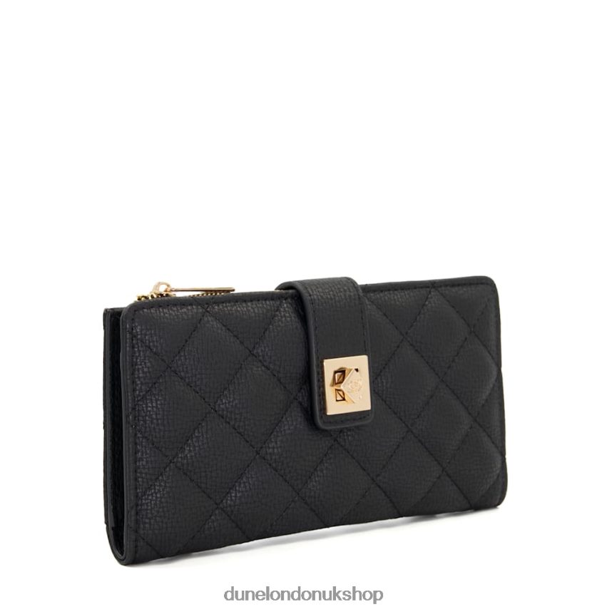 Turn-Lock-Strap Quilted Cardholder Women N4BBPB220 Dune London Klintons Black