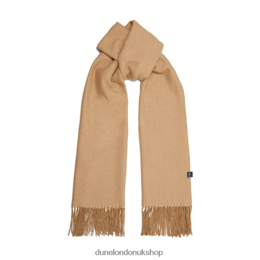 Colour-Block Fringed Scarf Women N4BBPB303 Dune London Leslie Camel