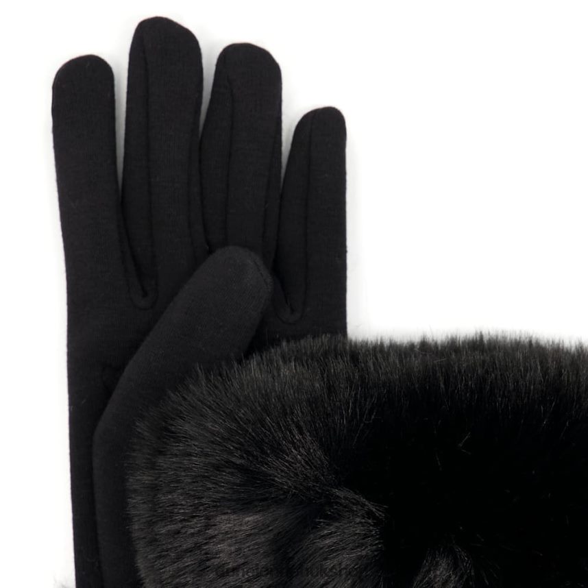 Faux-Fur Trimmed Gloves Women N4BBPB523 Dune London Ivies Black