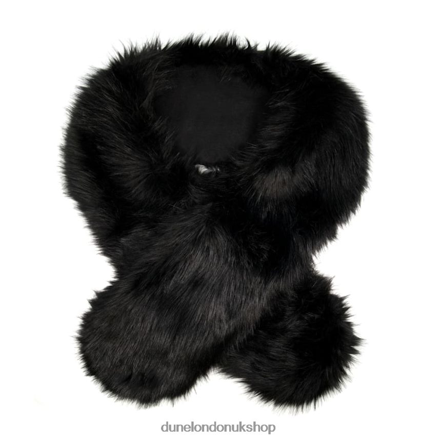 Fluffy Faux-Fur Scarf Women N4BBPB286 Dune London Landan Black