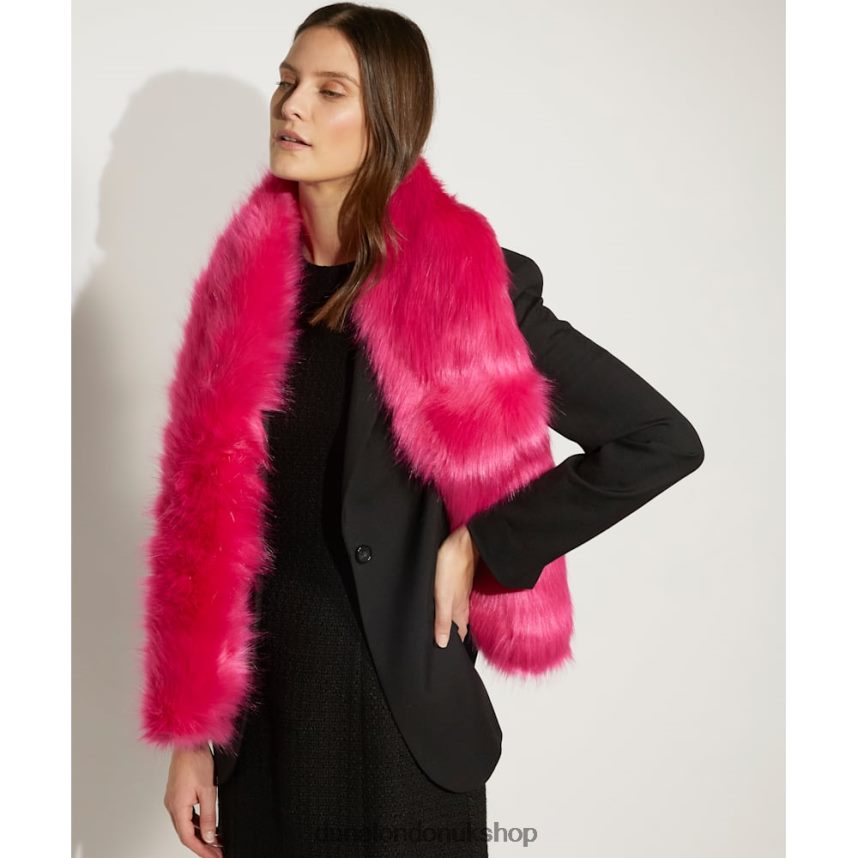 Fluffy Faux-Fur Scarf Women N4BBPB288 Dune London Landan Pink