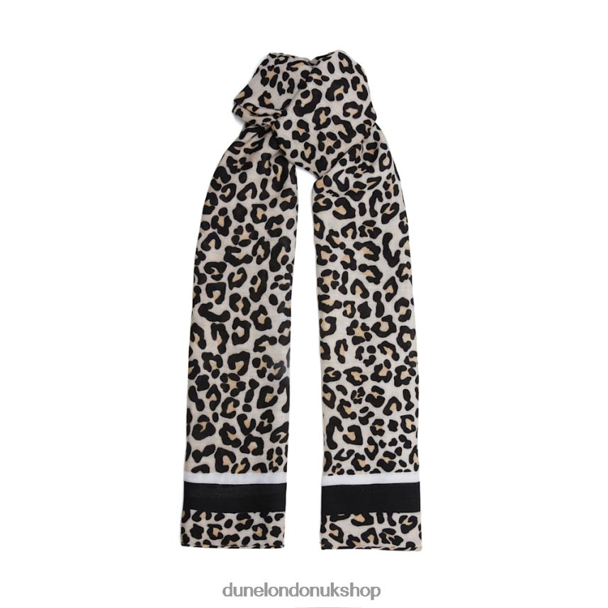 Leopard-Print Scarf Women N4BBPB290 Dune London Leyton Leopard - Click Image to Close