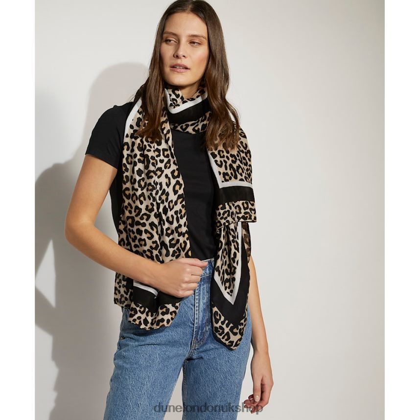 Leopard-Print Scarf Women N4BBPB290 Dune London Leyton Leopard