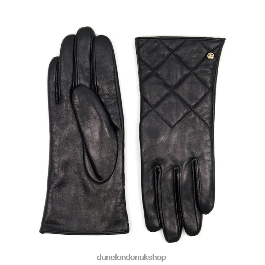 Quilted Leather Gloves Women N4BBPB281 Dune London Inalla Black