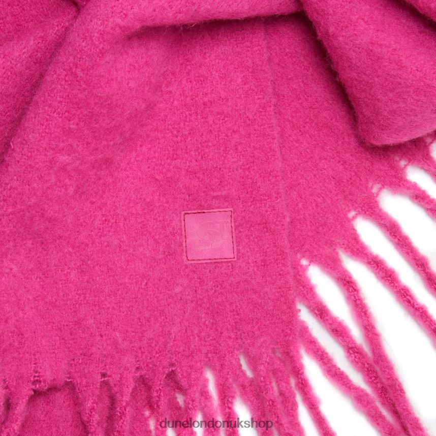 Textured Long Fringed Scarf Women N4BBPB289 Dune London Lorissa Pink