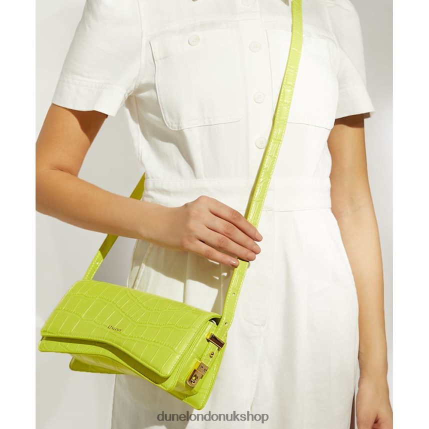 Curved-Base Shoulder Bag Women N4BBPB66 Dune London Dooley Lime