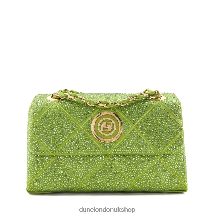 Diamante Quilted Chain Shoulder Bag Women N4BBPB47 Dune London Duchess B Lime