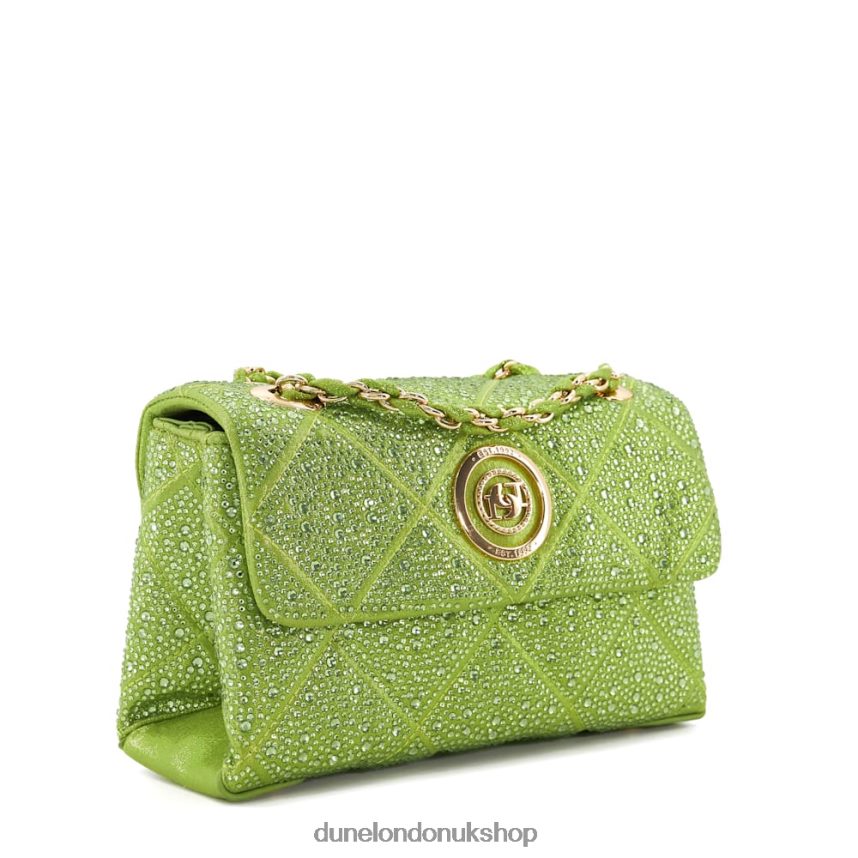 Diamante Quilted Chain Shoulder Bag Women N4BBPB47 Dune London Duchess B Lime