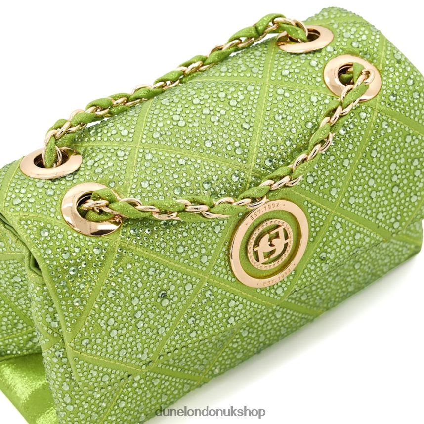 Diamante Quilted Chain Shoulder Bag Women N4BBPB47 Dune London Duchess B Lime